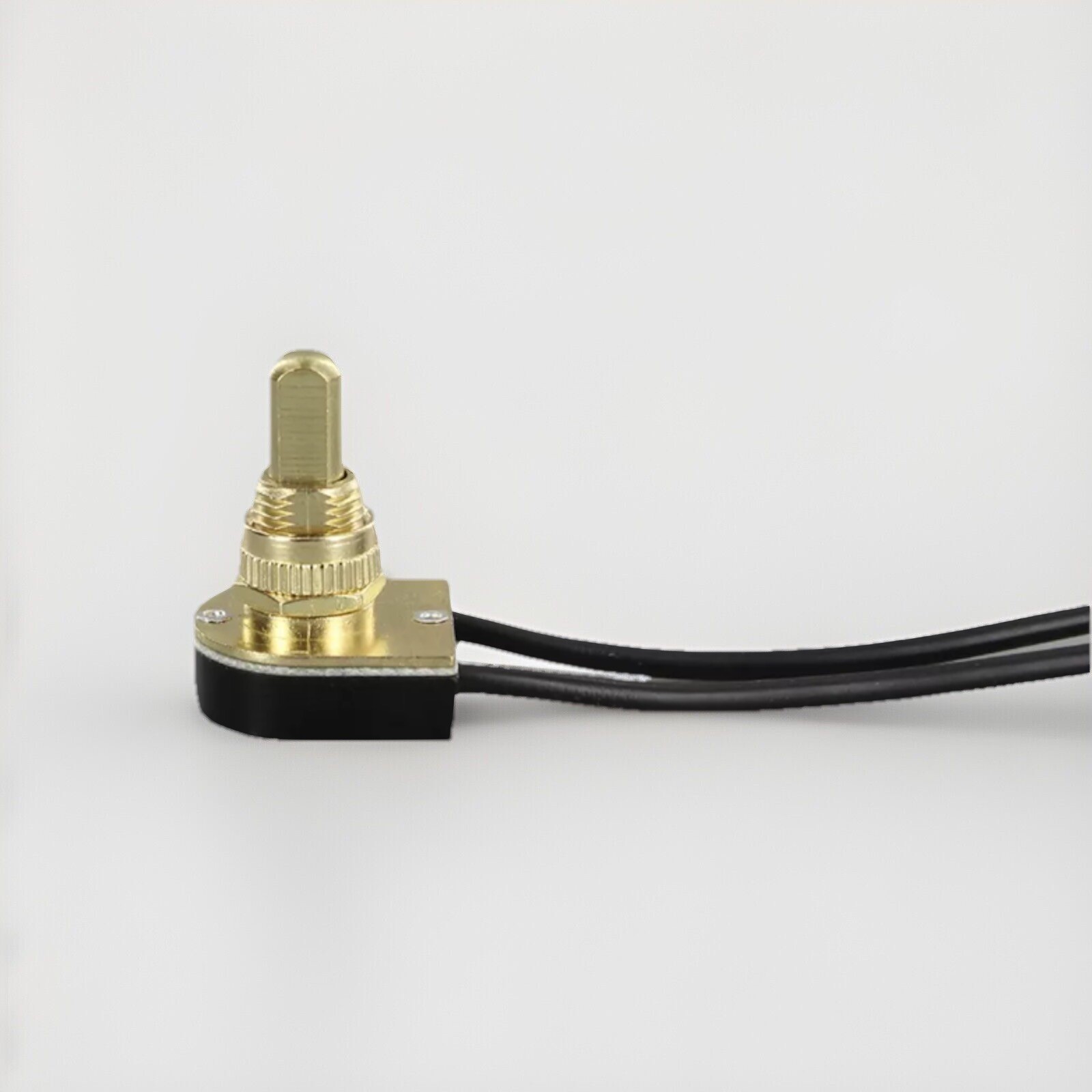 PUSH BUTTON ON-OFF BRASS PLATED CANOPY SWITCH SINGLE POLE 3/8″ SHANK NEW#80/1124