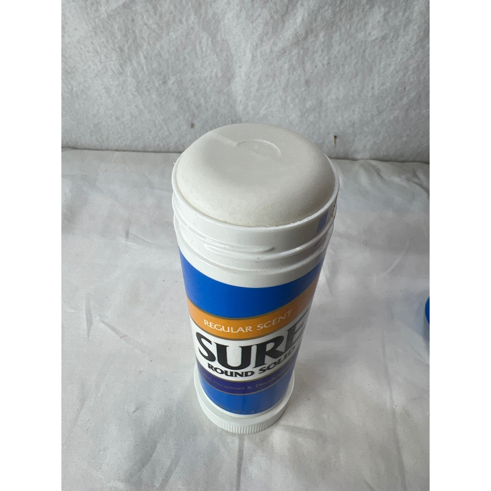 Vintage 1988 Sure Round Solid Deodorant Regular Scent 3 oz Prop Collectible 1990