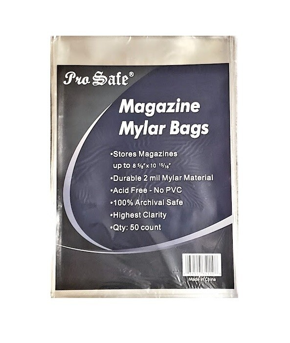 (50-Pack) Pro Safe Magazine Size Mylar Bags 8-5/8″ x 10-15/16″ 2 mil Archival