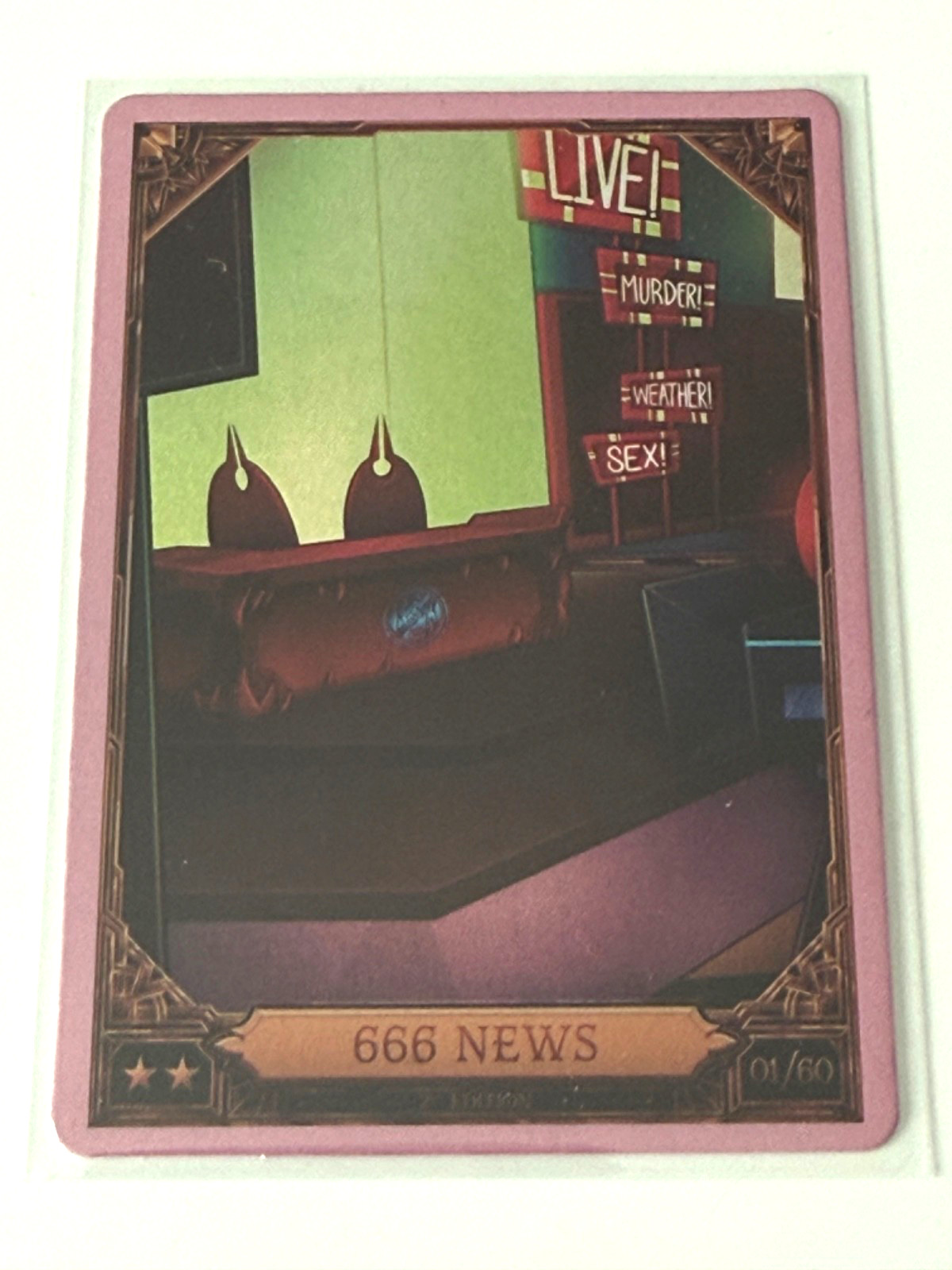 Hazbin Hotel Card Pink Foil Season 2 2nd Edition 01/60 666 News