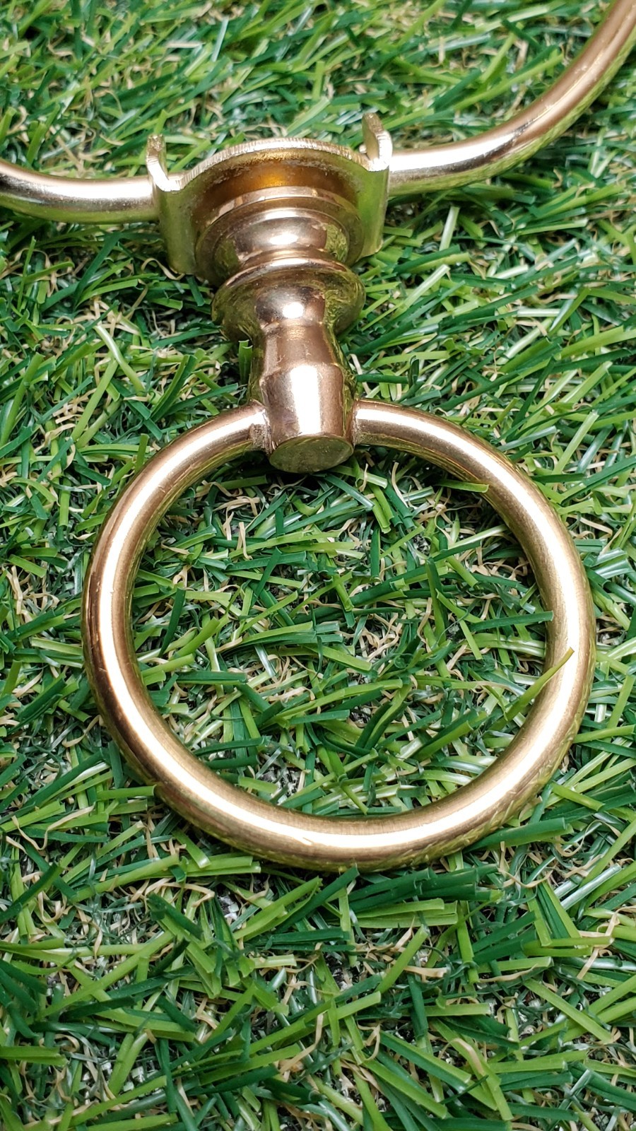 Turned Brass Table Lamp Urn Shape Lamp (No Shade) Satin/Polished Brass 30″×6.5″