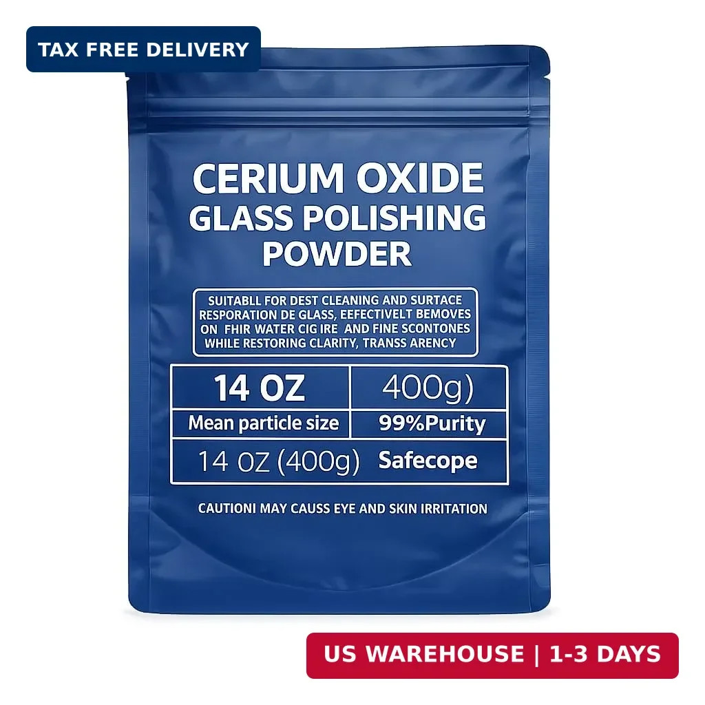 14 oz (400g) 99% Cerium Oxide Glass Polishing Powder (7-9 Um) – Removes: Oil Fil