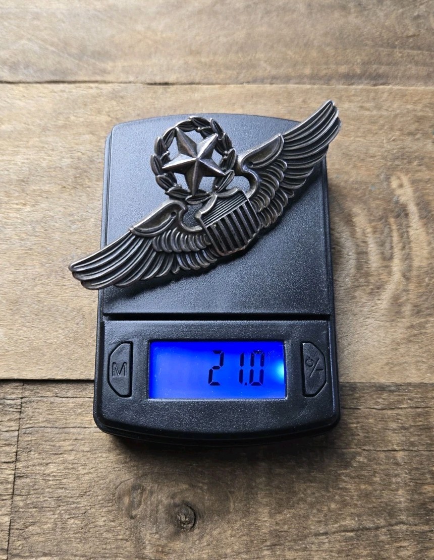 WWII US ARMY AIR FORCE COMMAND PILOT WINGS-N.S. MEYER INC. NEW YORK STERLING