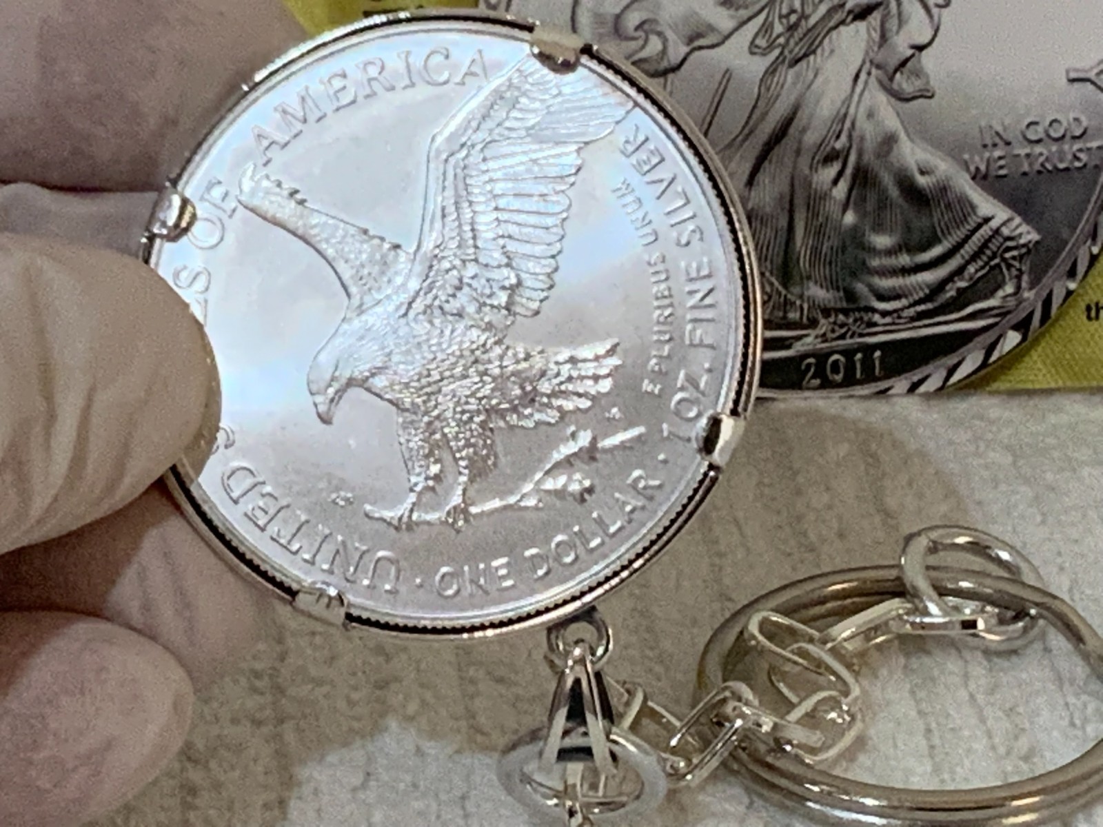 *2026* American Silver Eagle Illusion Bezel Sterling Silver (S925) Keychain