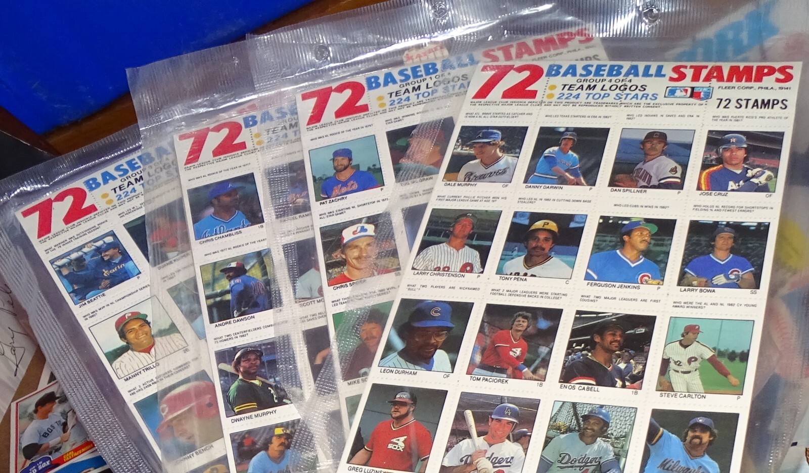 Baseball Junk from Storage – unopened stamps, 1976 Yankees Book, 1970s/89s cards