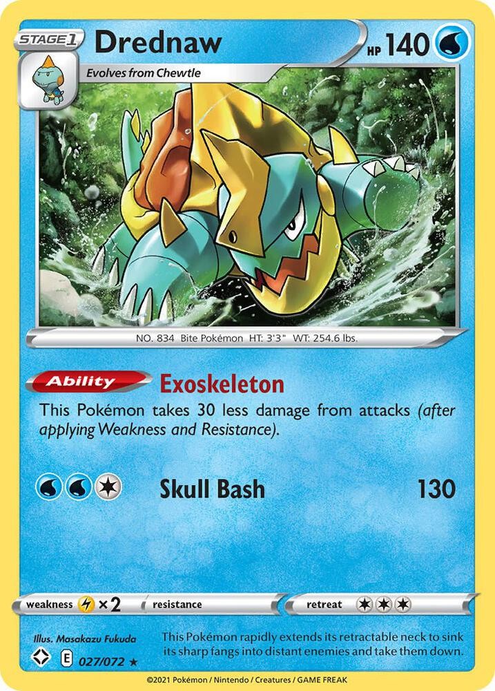 Drednaw Rare Shining Fates 027/072 NM