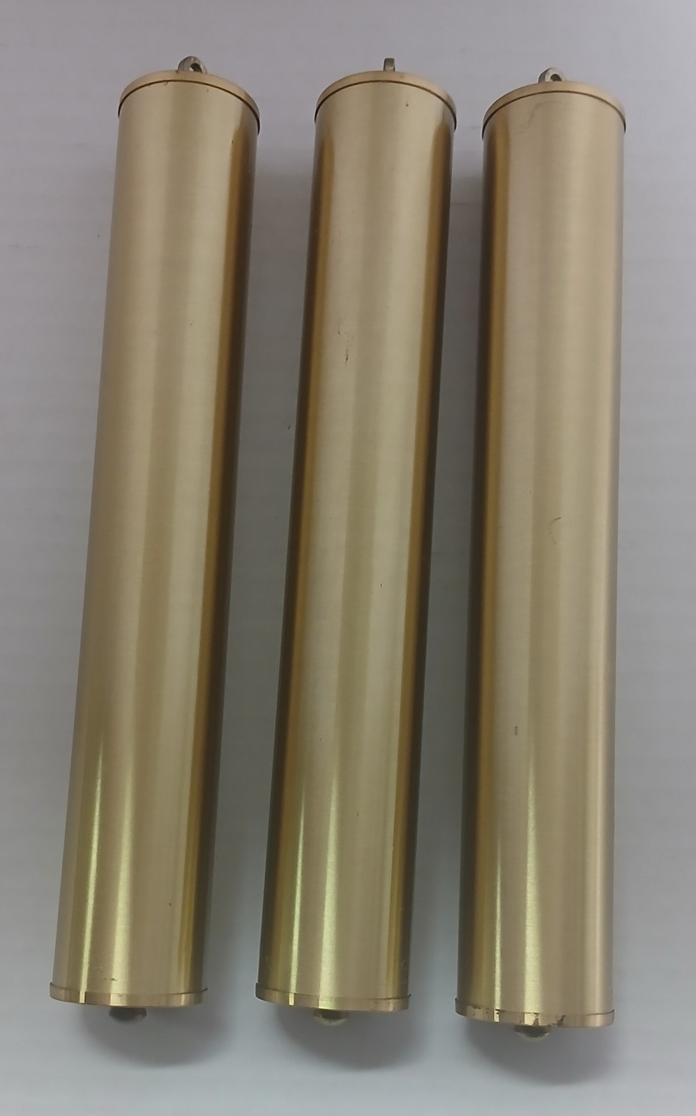 Polished Brass Finish Grandfather Clock Weights Set of 3 Vintage