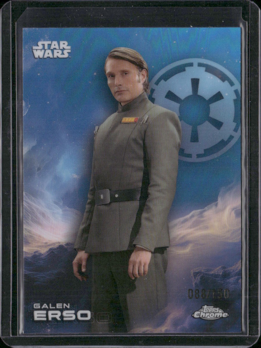 2025 Topps Chrome Star Wars Galen Erso Blue Refractor /150 #47