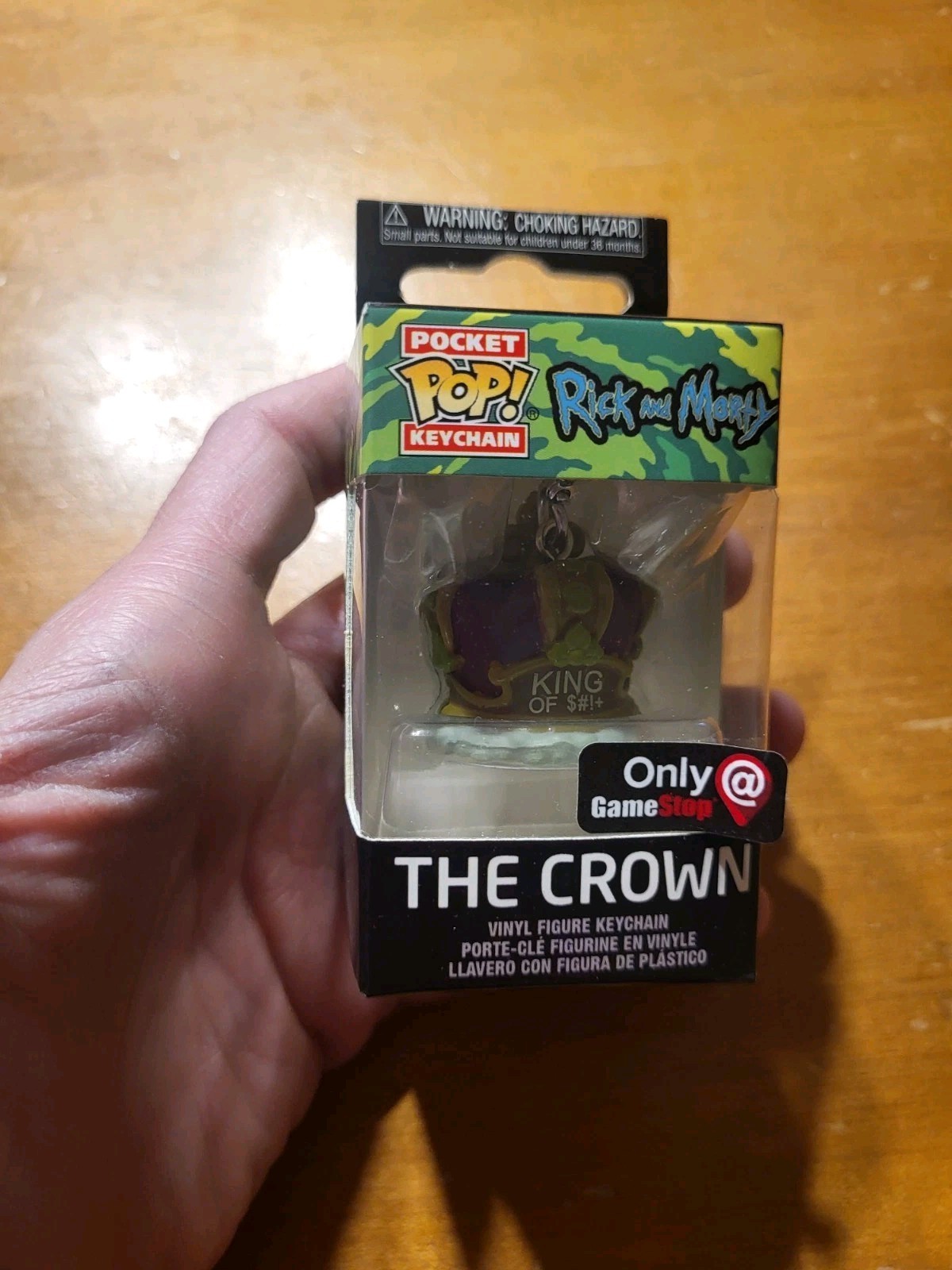 Funko Pop Pocket Keychain Rick and Morty The Crown GAMESTOP READ