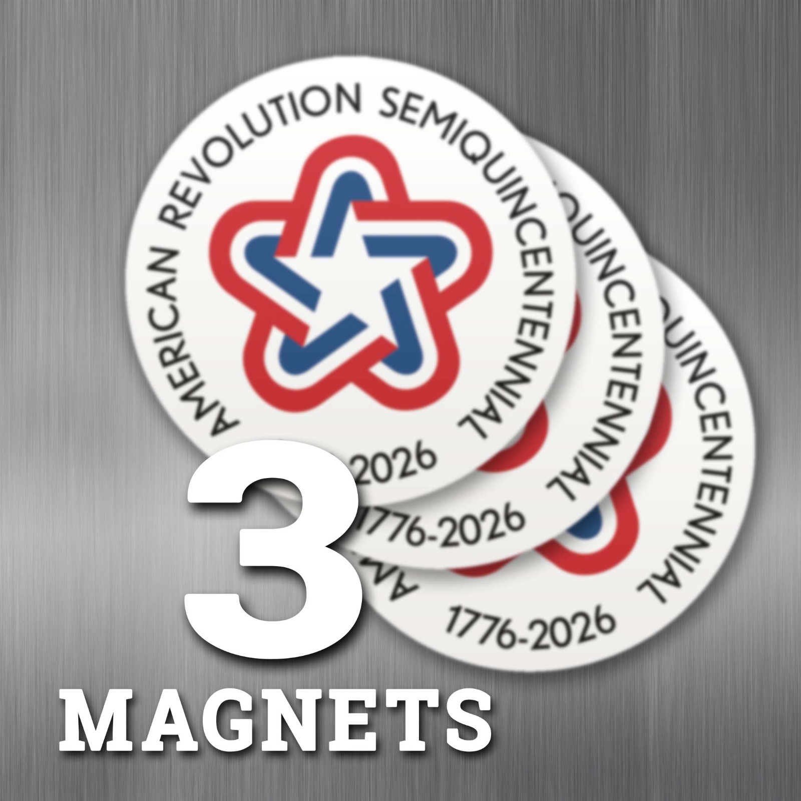 USA America MAGNETS – Retro Star – America, Semiquincentennial, 250 Freedom