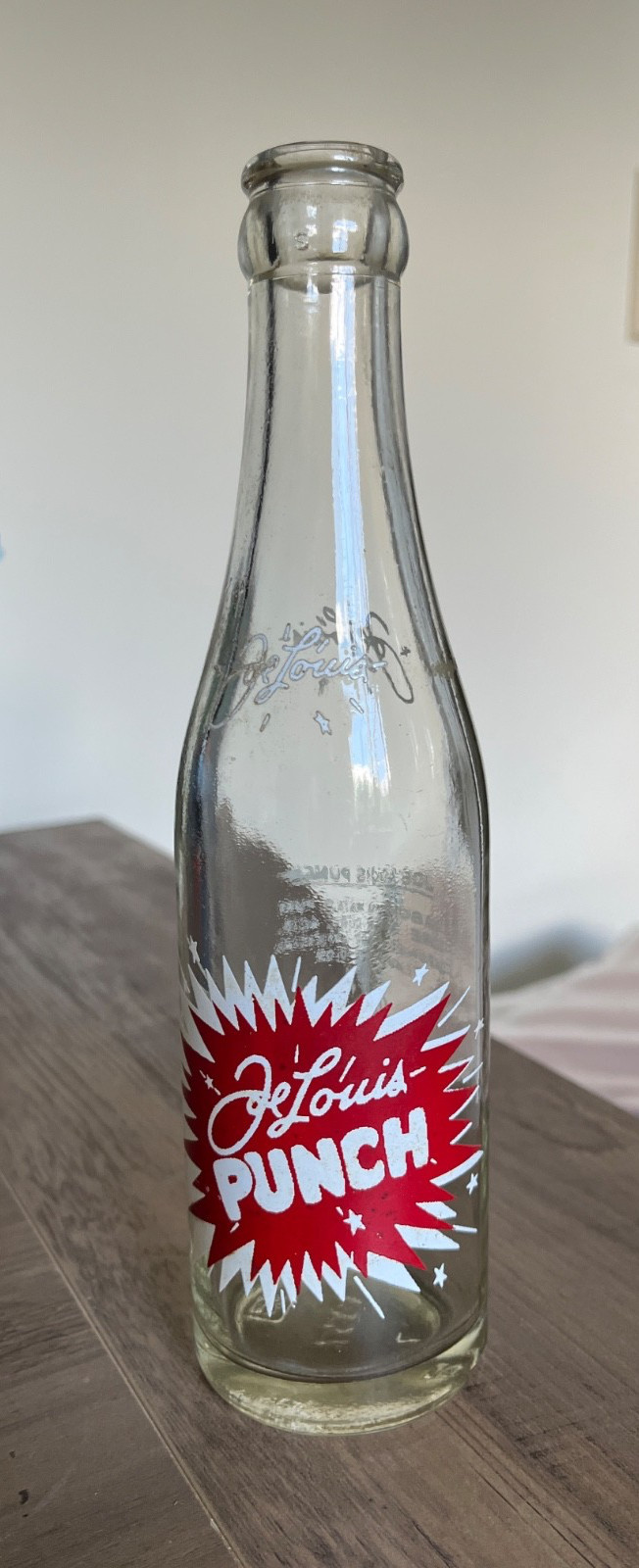 Vintage Joe Louis Punch 7oz. Bottle Great Graphics 1940’s