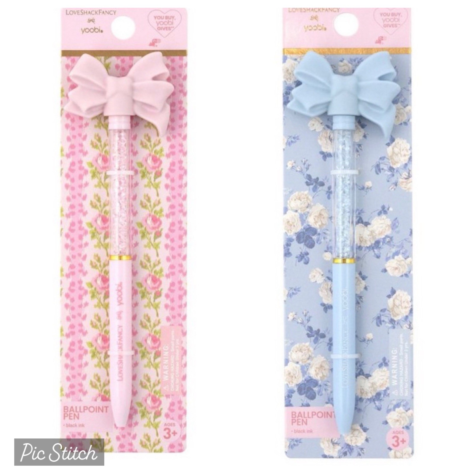 LoveShackFancy x Target yoobi Ballpoint Bow Pen Set New