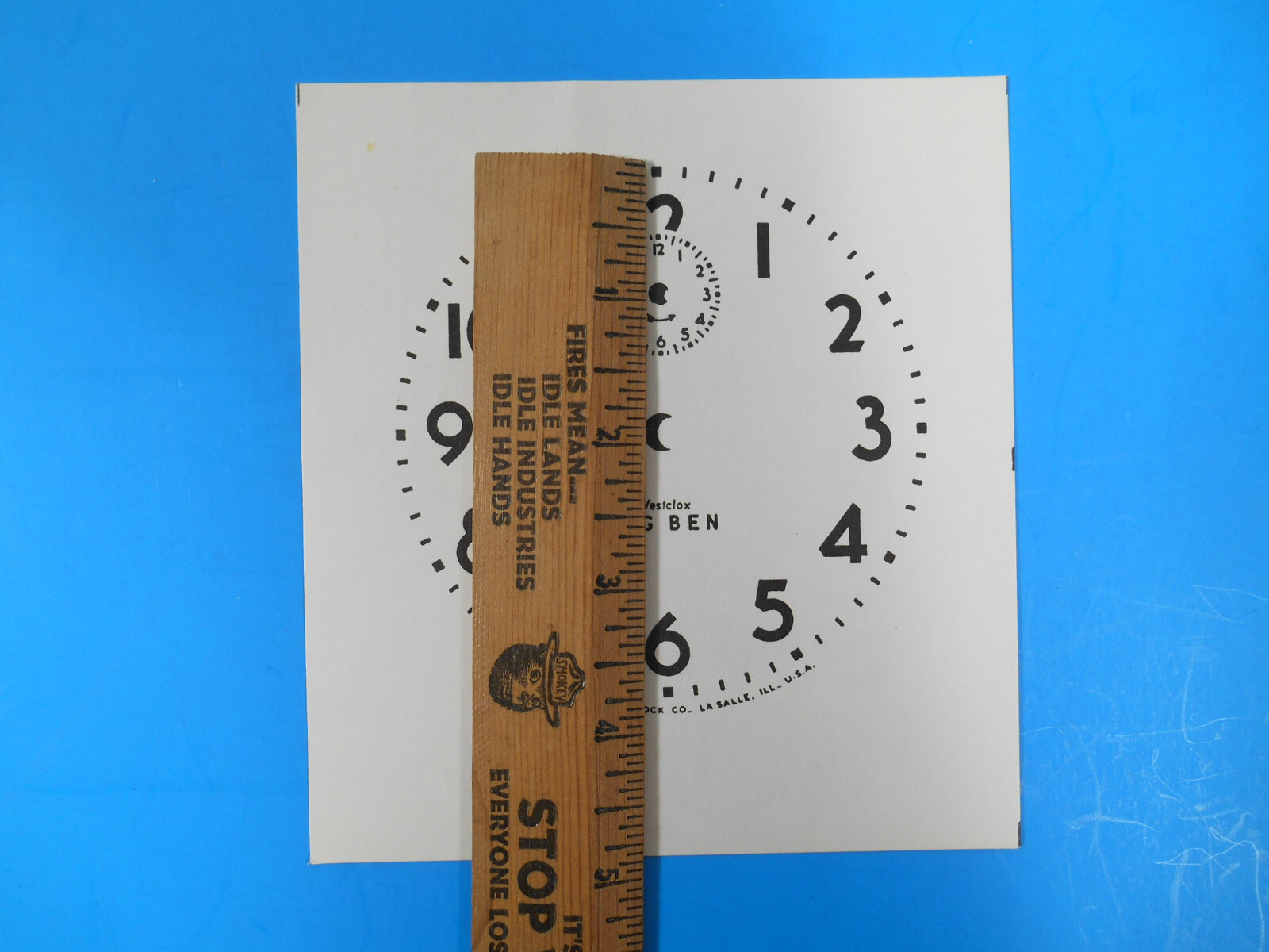 Replacement Clock Face Paper Card Stock Matte Big Ben Westclox