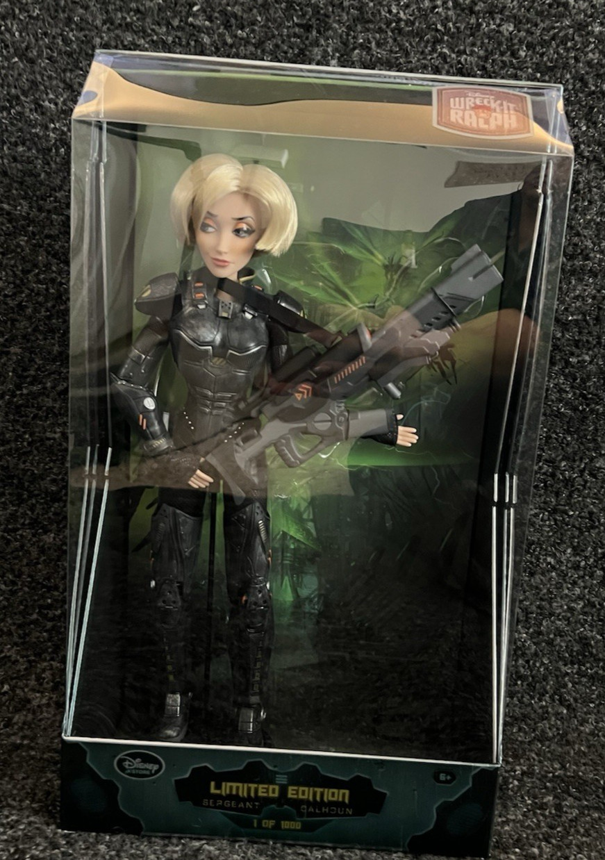 NIB Disney Store 17” Wreck-It Ralph Sgt Calhoun Doll LE Authentic COA 115/1000