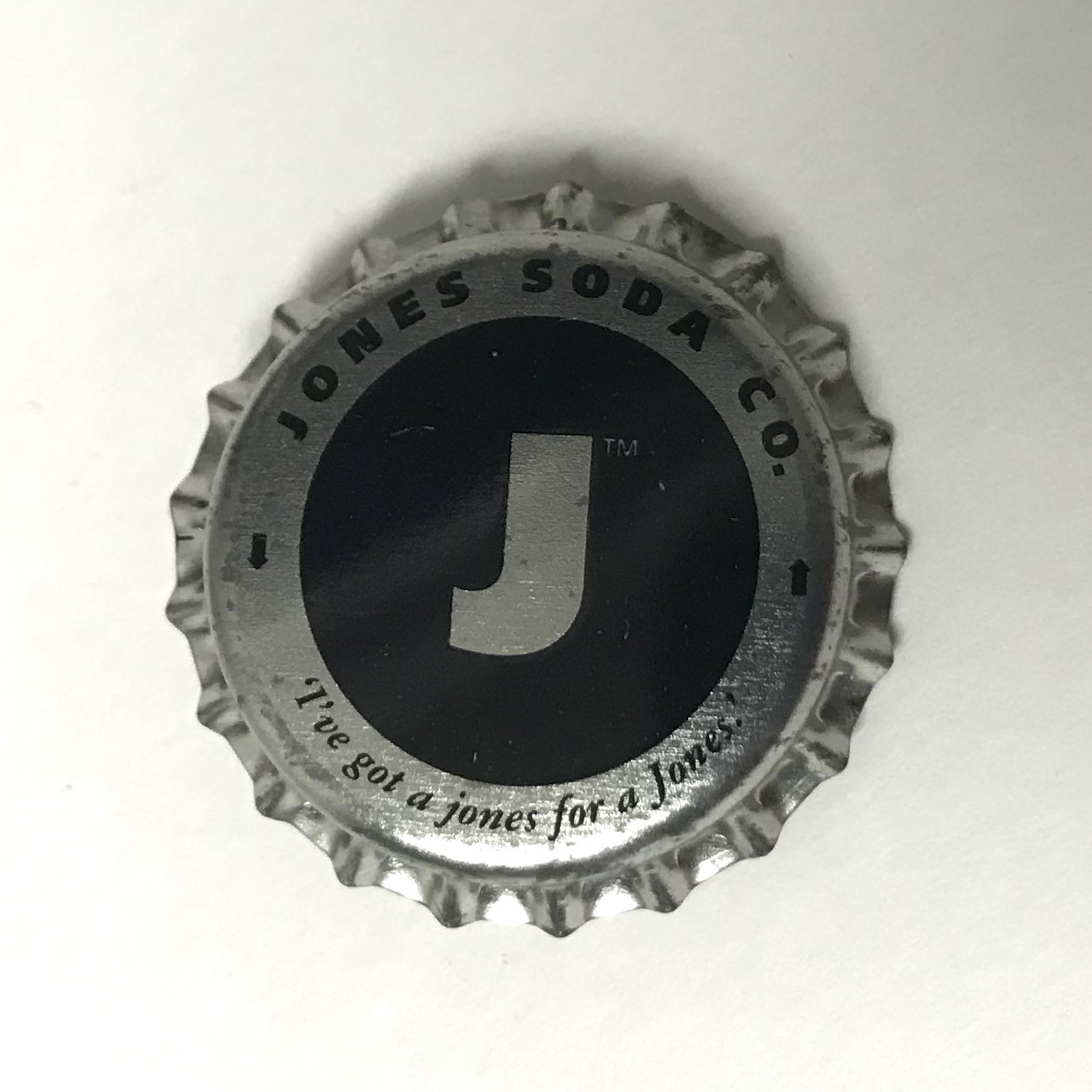 Jones Soda Co Bottle Cap Metal Pin “I’VE GOT A JONES FOR A JONES”| Hat Tie Lapel