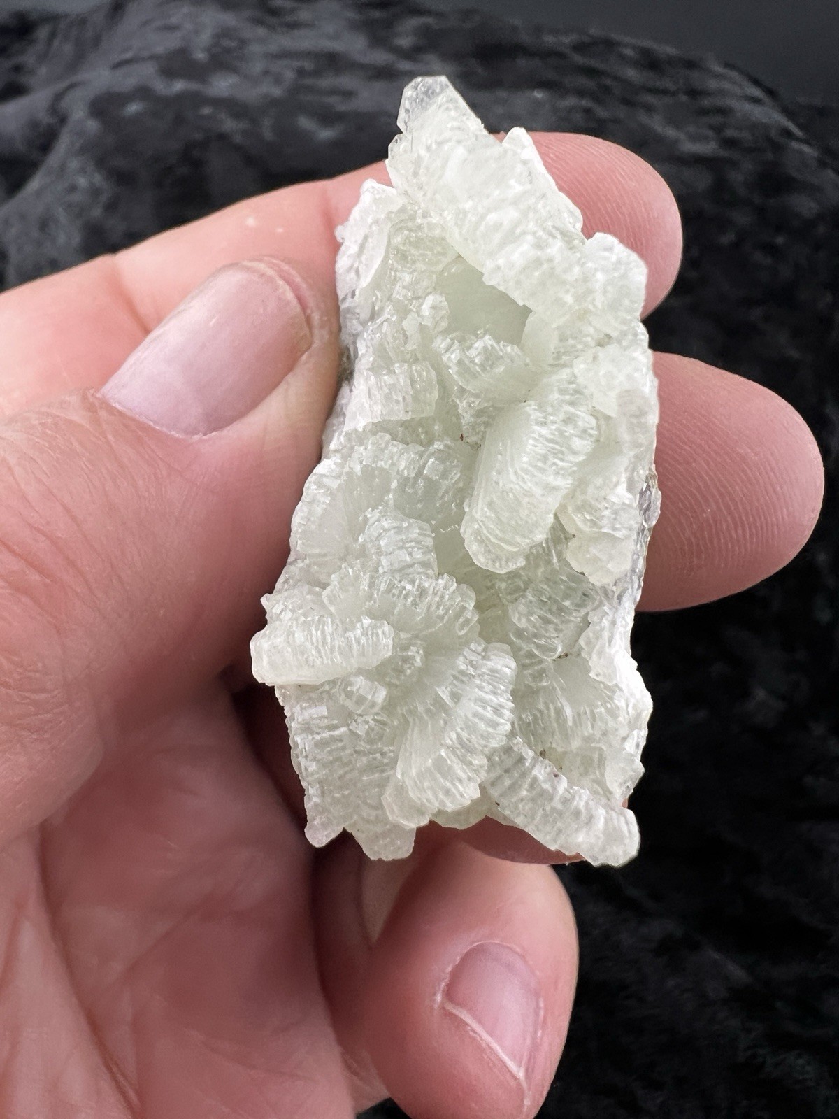 Prehnite Crystal Cluster Translucent Green from Morocco 40 g.