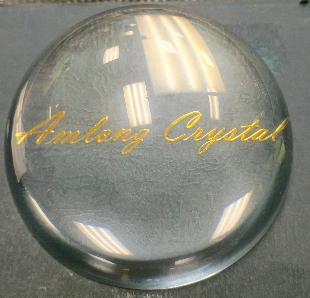 Amlong Crystal Half Sphere Magnifier Paperweight 4″ Desk Decor Office Gift