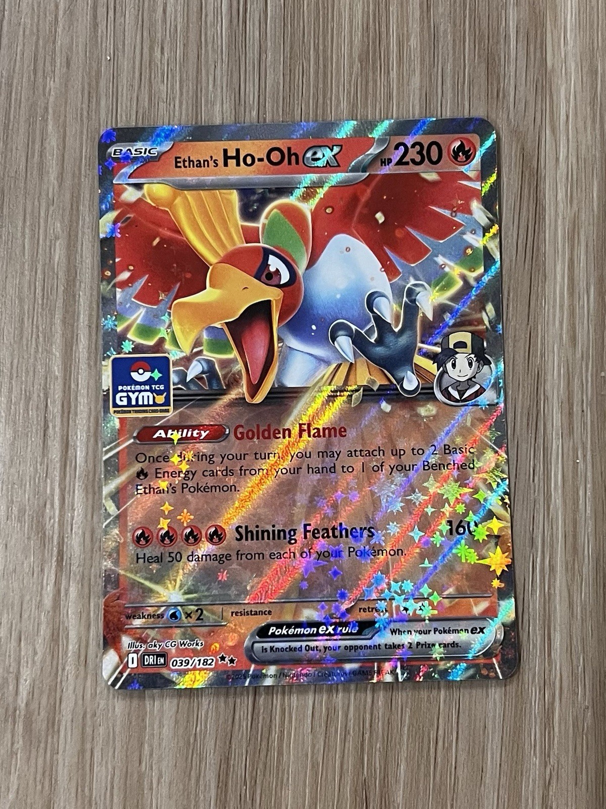 Ethan’s Ho-oh 039/182 Asia Exclusive GYM Promo Pokemon TCG