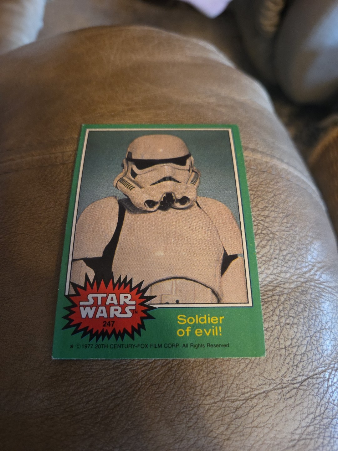 1977 Topps Star Wars Card #247 Series 4 Green Border Stormtrooper