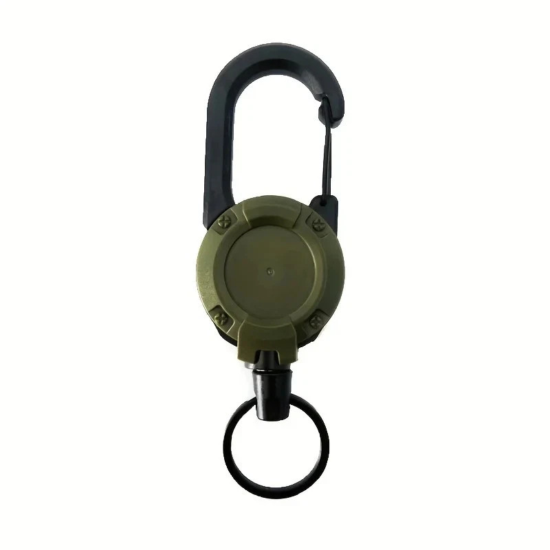 3Pcs Heavy Duty Keychain Retractable Carabiner Car Key Chain with Badge Holder