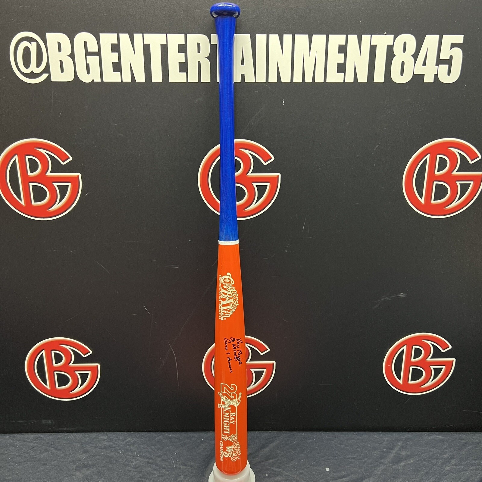 Ray Knight Mets Signed Cooperstown Collector Bat 1986 WS MVP Steiner CX