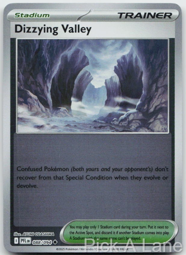 Dizzying Valley 088/094 Uncommon Phantasmal Flames Pokemon Reverse Holo NM