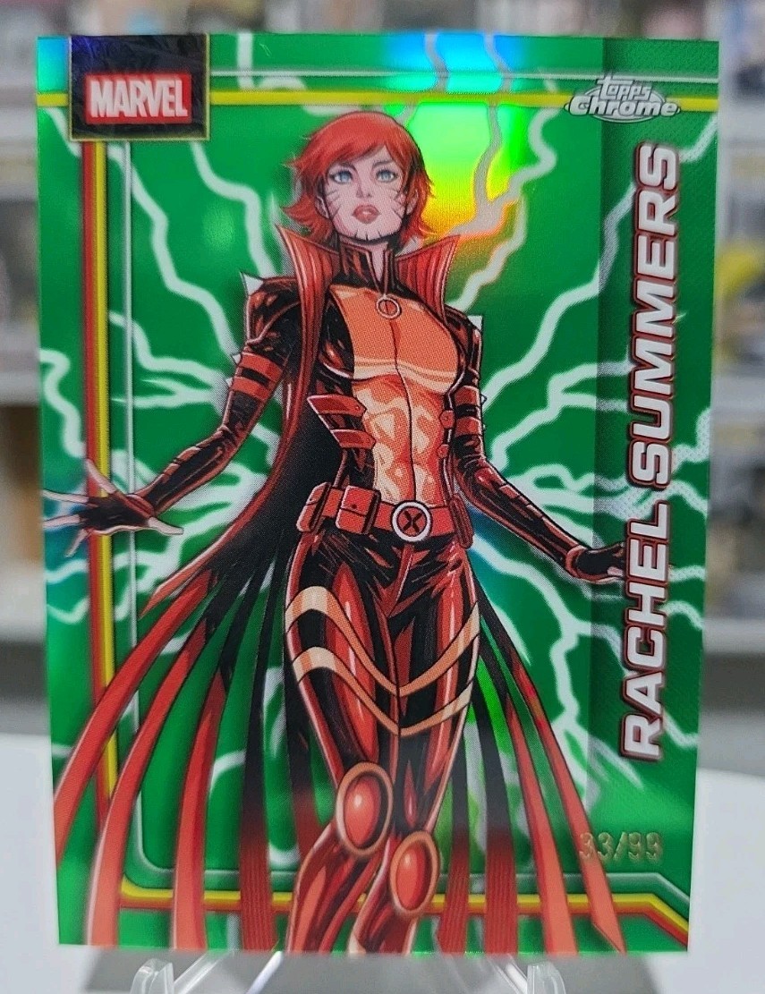 2026 Topps Chrome Marvel Rachel Summers #141 Green Lightning Refractor 33/99