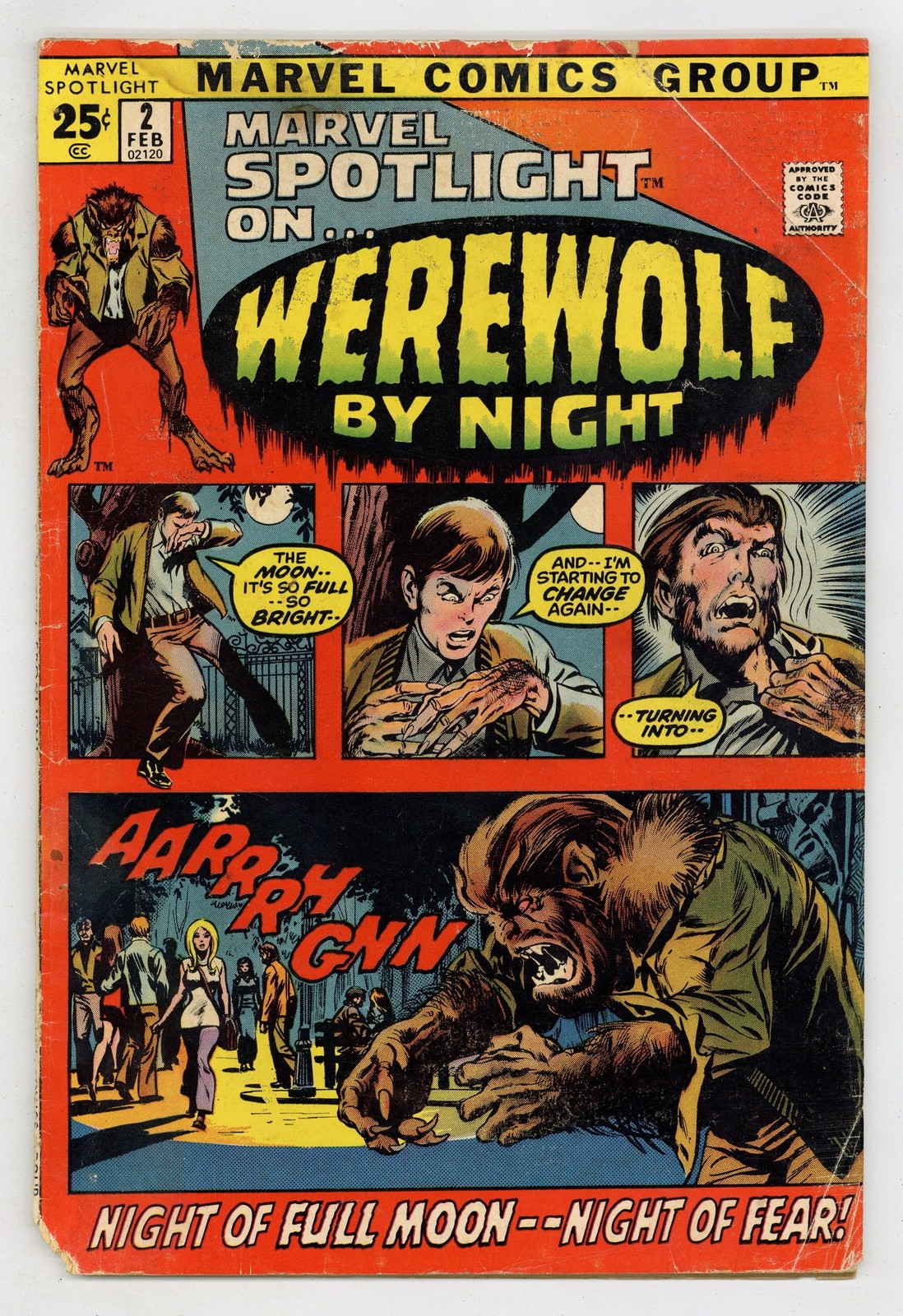 Marvel Spotlight #2 FR 1.0 1972 1st app. and origin Werewolf by Night