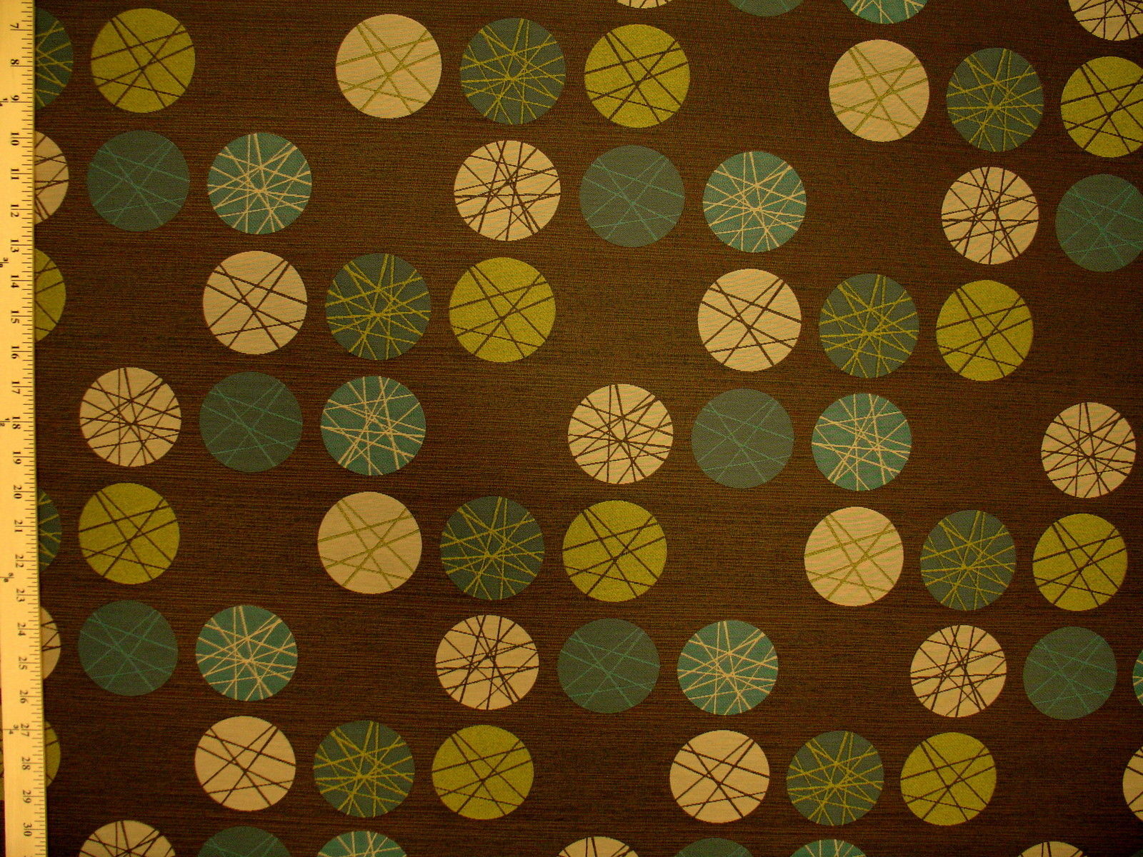 Momentum Textiles Revolve Espresso brown & Teal Modern Upholstery Fabric