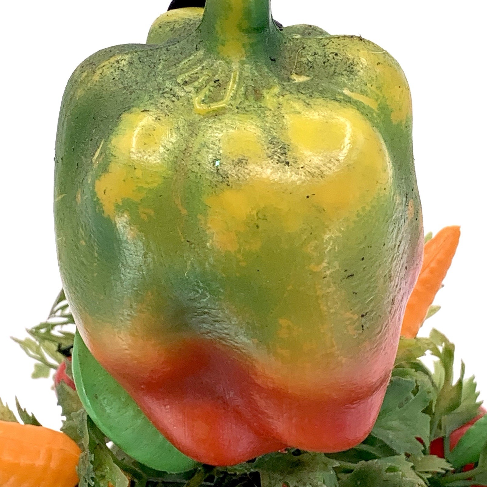 Vtg Anthropomorphic Vegetable Plastic Centerpiece Kitsch Lashes Top Hat * READ