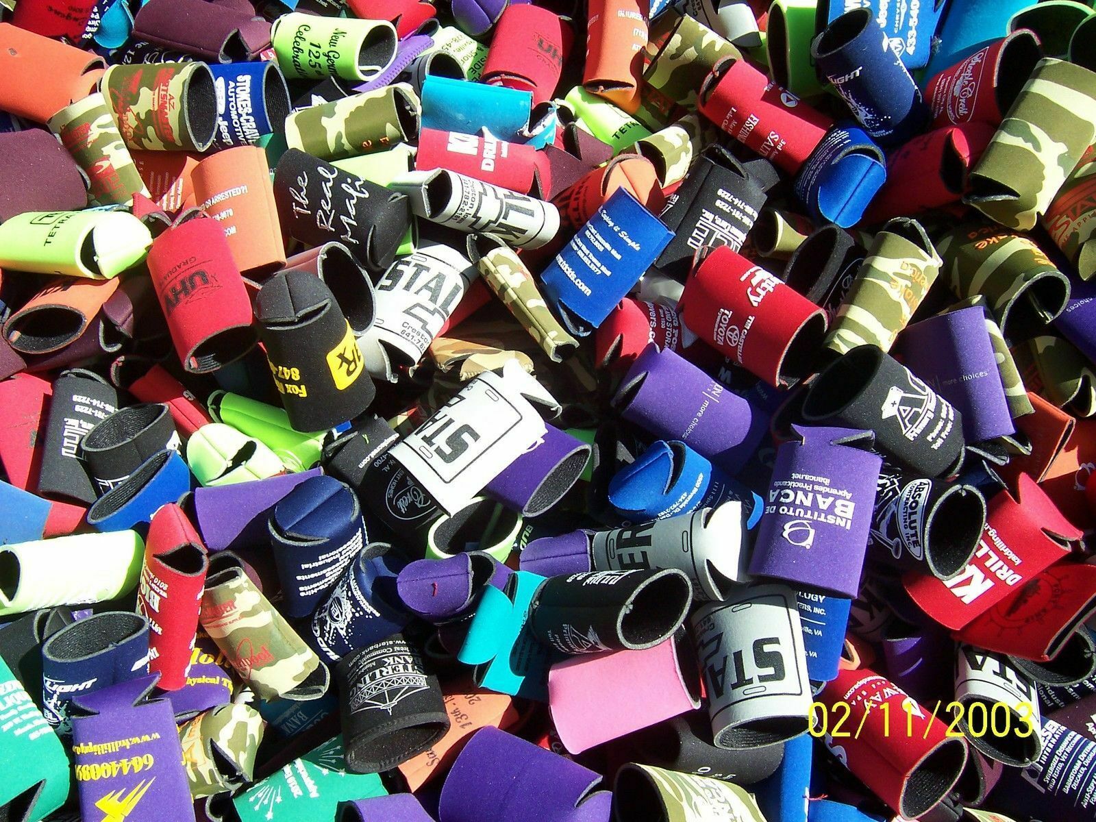 25 Random Can Koozie Wholesale Lot Misprint Beer Bottle/Can Holders