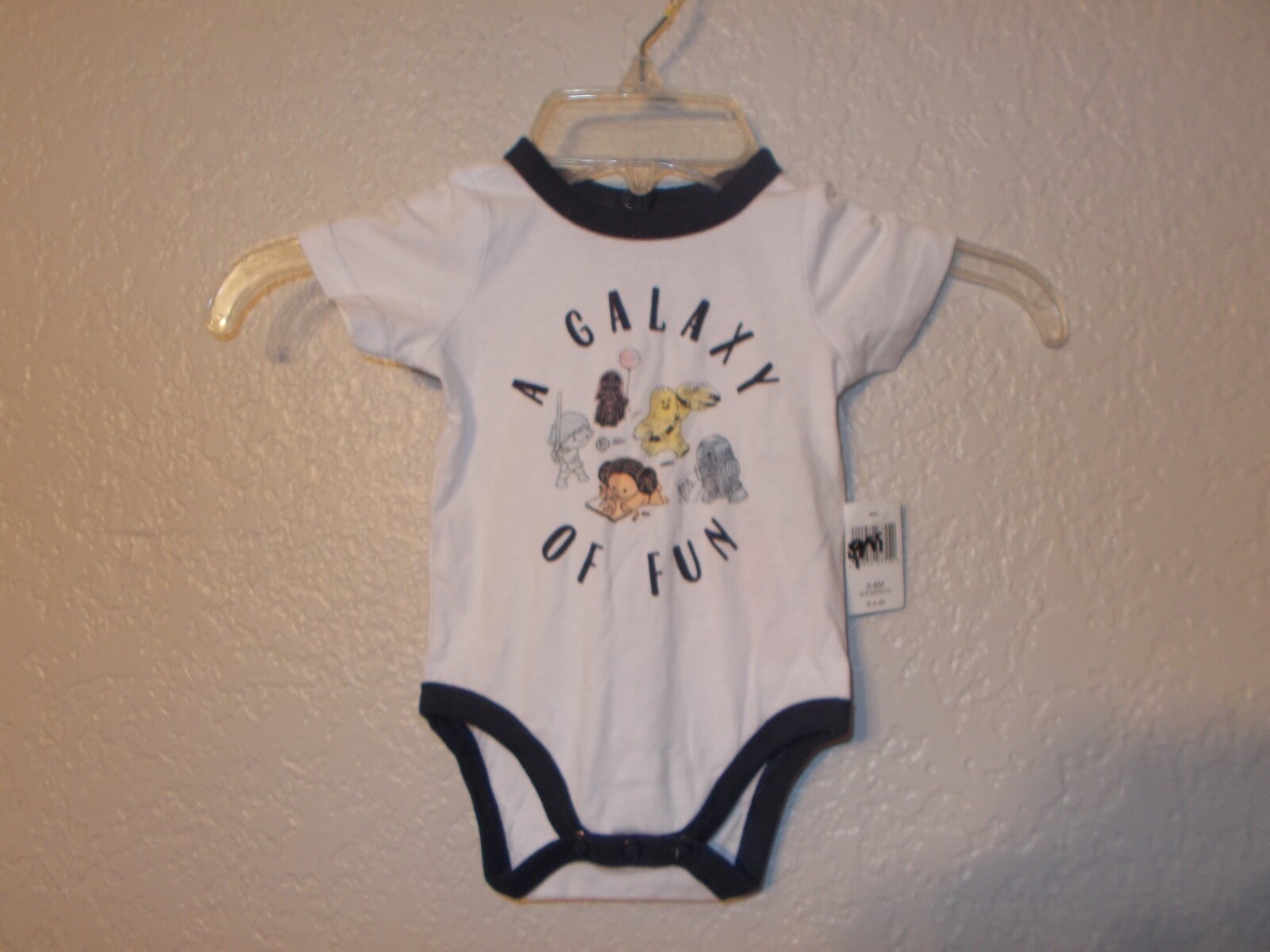 Disney Parks Star Wars A Galaxy of Fun White 1 Piece Size 3-6 Months