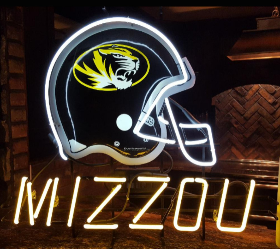 24″x20″ Missouri Tigers Helmet Mascot Logo Neon Light Lamp Sign Glass Decor