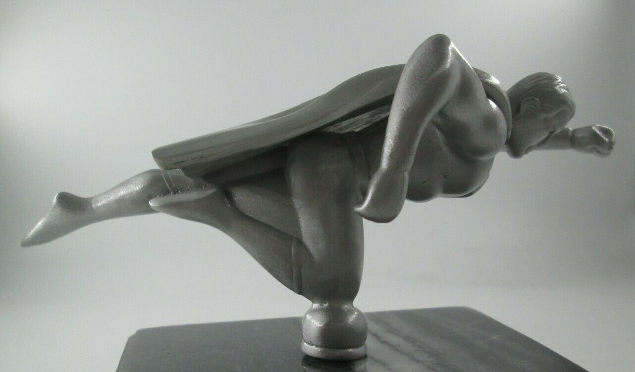 flying superman, kryptonite,clark kent, DC comics hotrod car hood ornament