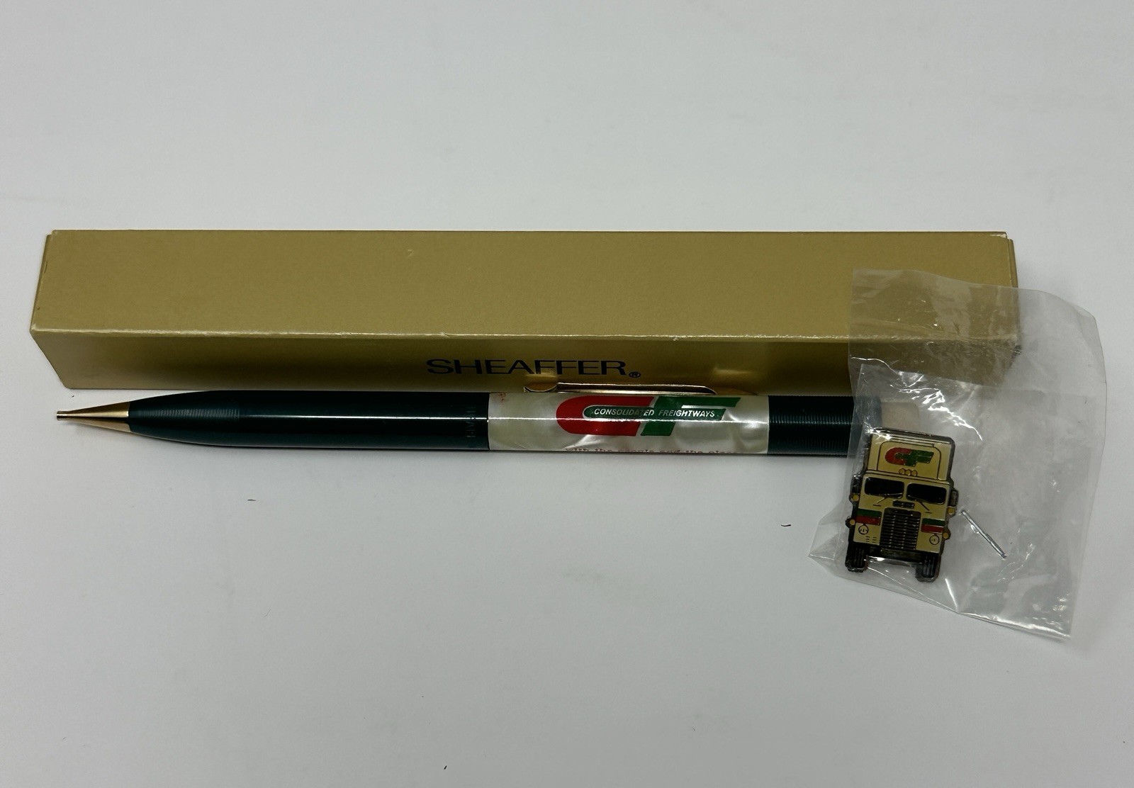 VTG Sheaffer Mechanical Pencil Consolidated Freightways Advertising & Semi Pin