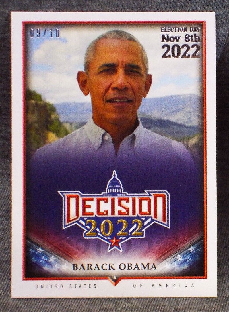 Decision 2022 Election Day BARACK OBAMA sCarCe SILVER serial #’d / 10 !