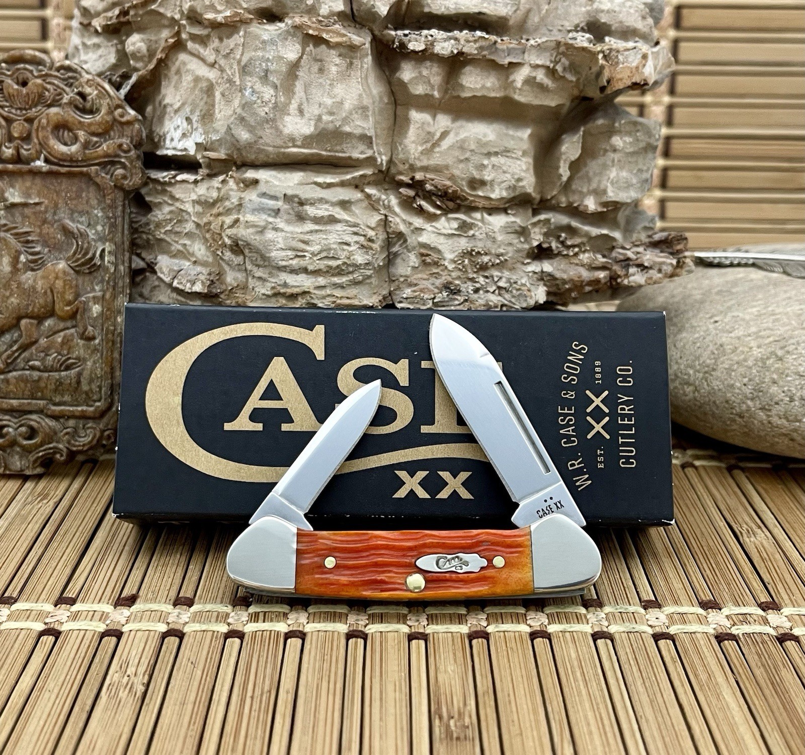 Case XX USA Crandall Jig Tequila Sunrise Bone 57535 Baby Butterbean Pocket Knife