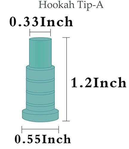 100 Disposable Hookah Tips – Multi-Color 1.2 Inch (Pack of 100), multi-color