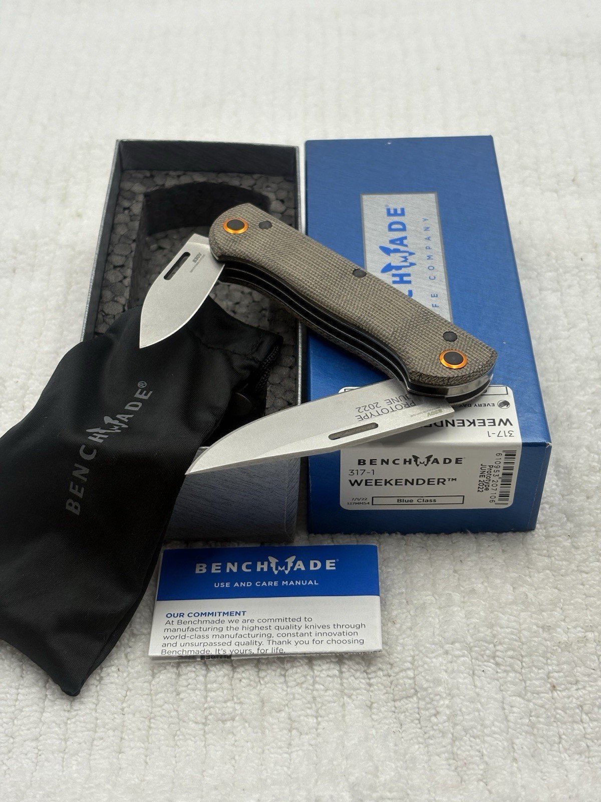Benchmade 317-1 Weekender Prototype June 2022 Slip Joint Made In USA New In Box