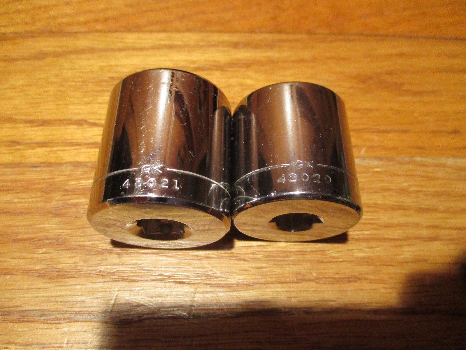 Craftsman Rare USA 3/8 Drive 6 Pt GK Sockets 1″ And 15/16″ #43020 43021 Nos