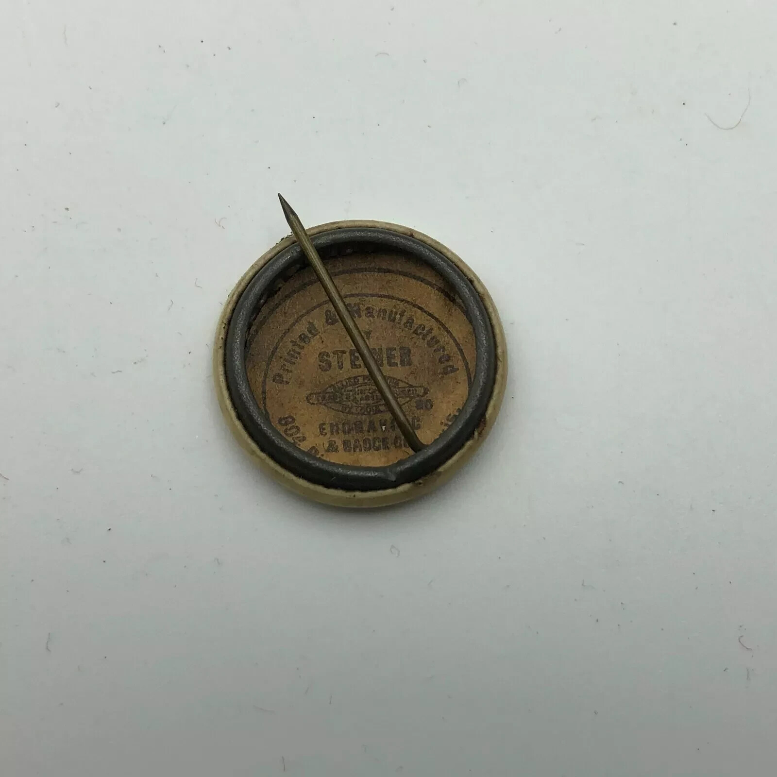 Pinback Firemen’s Amendment Vote Yes April 5 Badge Button Pin Rough Vintage