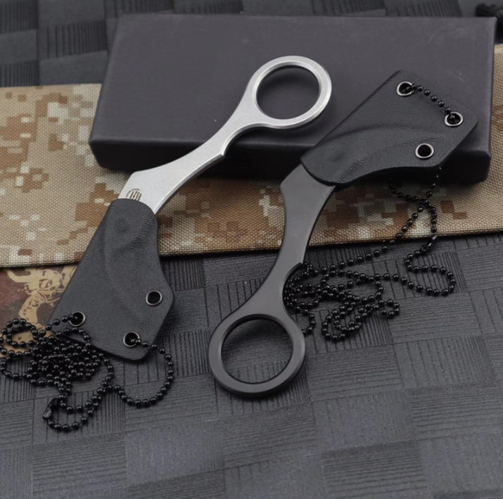Tactical Karambit Fixed Blade Knife Full Tang D2 Blade Hunting Survival Knife
