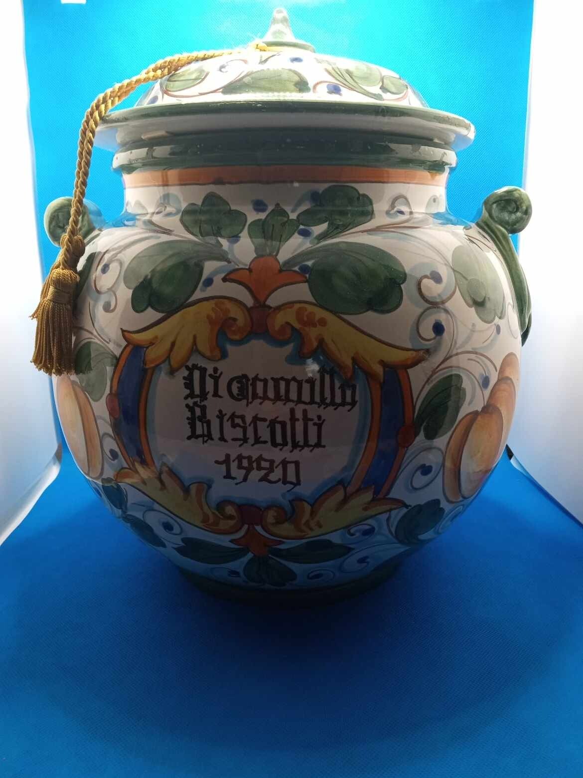Vintage Large 1990’s DiCamillo Biscotti 1920 Jar W/ Lid