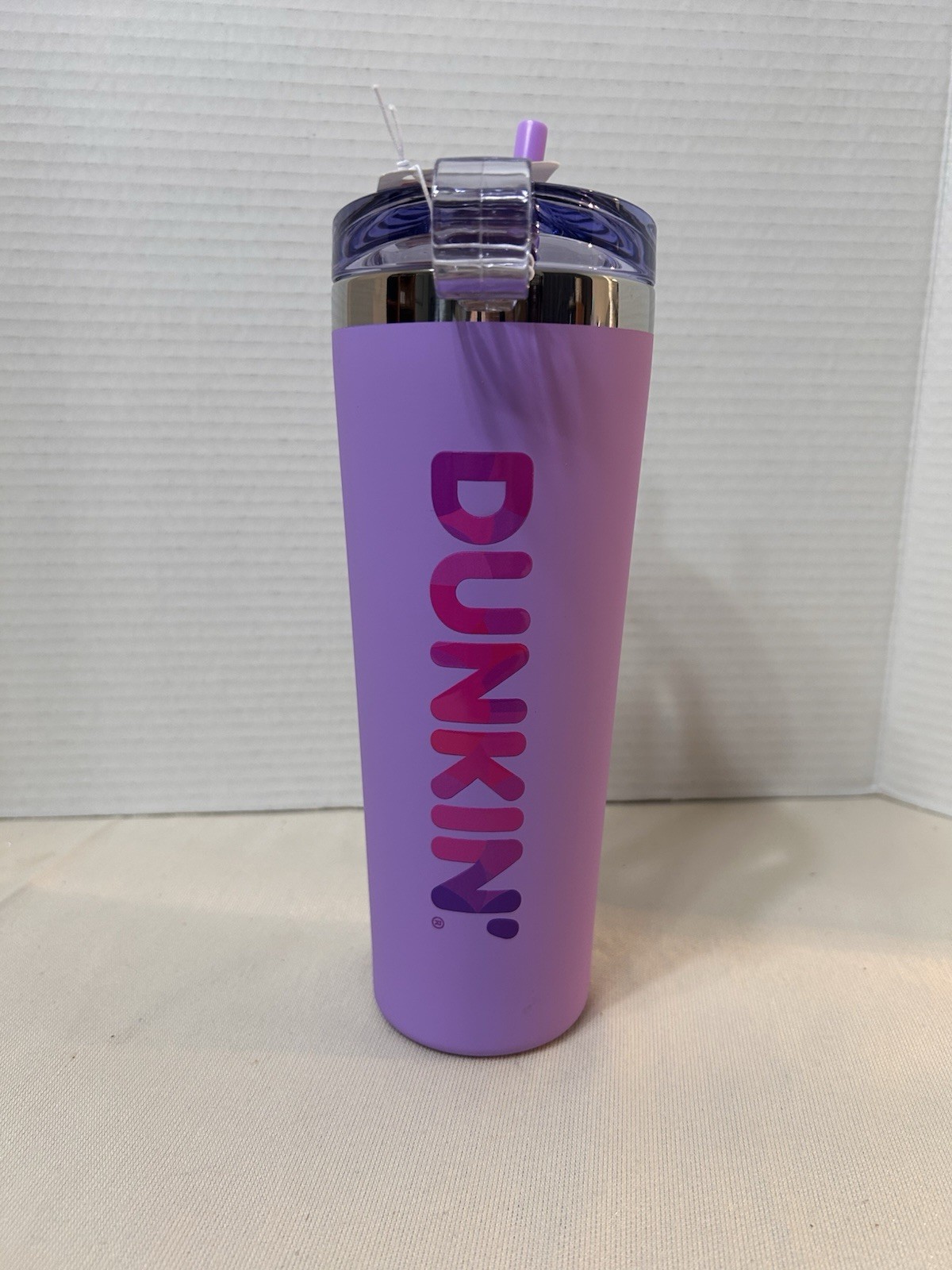 Dunkin Stainless Steel 24 Oz Soft Touch Insulated Tumbler Brand New Purple